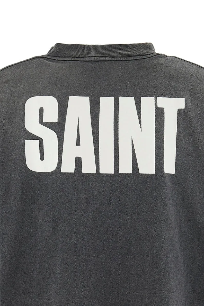 SAINT Mxxxxxx × FRIENDS FRD_SS TEE/FRIENDS/BLK Friends co-branded TEE. Black stills TEE. Washed black S-XL. The ceiling of American dramas. A must-have for sentiment. Asut ready-to-wear wash water and distressed treatment. Domestic top printing factory. God restored. Correct accessories. Friends co-branded wash.